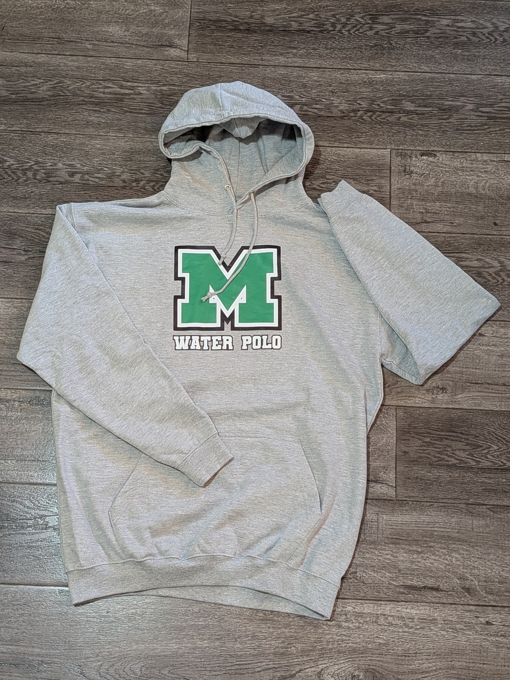 Men's AWDis Gray Water Polo Varsity Hoodie XL